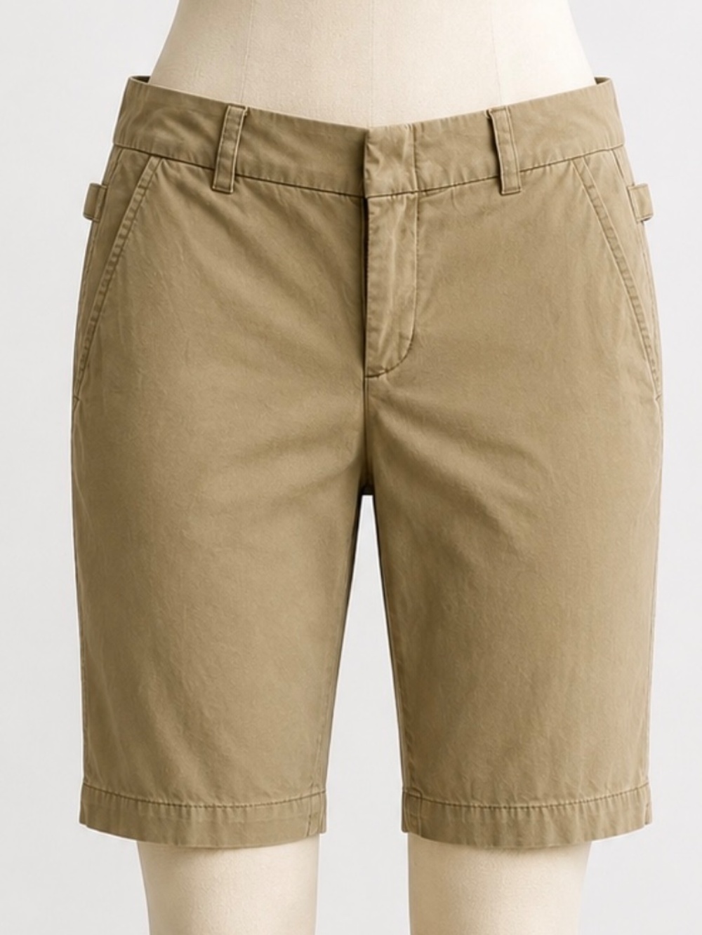 Vince Coin Pocket Bermuda Khaki Shorts Women's Tailored Casual Classic Size 6